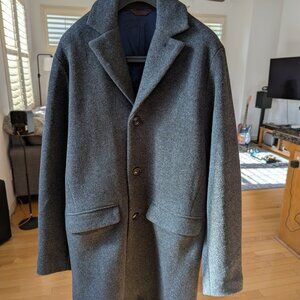 Bonobos Italian Topcoat - Charcoal - 38R Slim - Like New